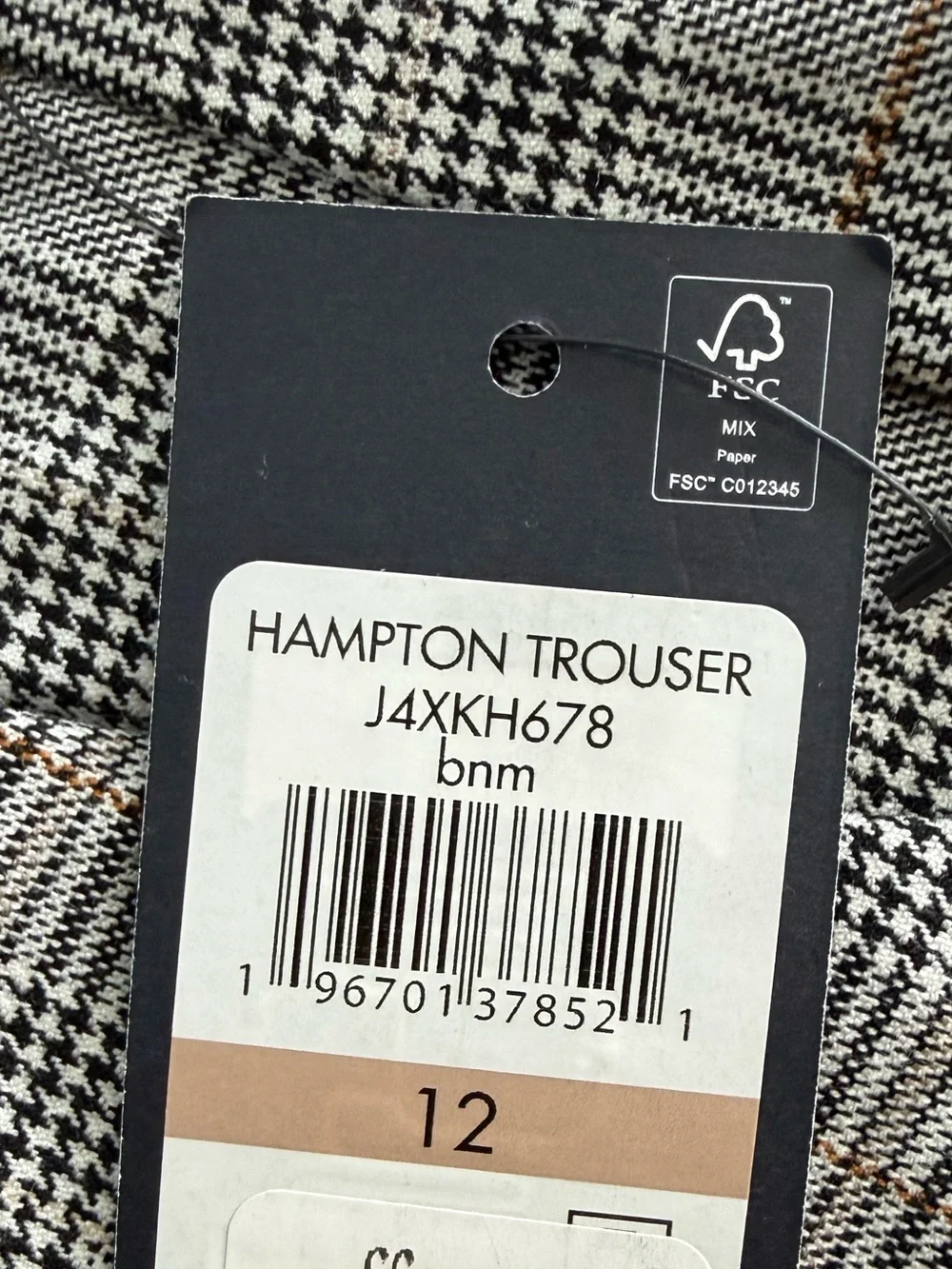 Tommy Hilfiger Women's Gray Plaid Hampton Trouser Pants Size 12